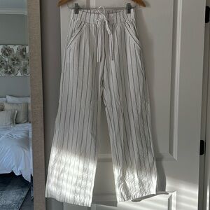 PIN STRIPED LINEN PANTS
